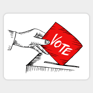 Vote Sketch Hand Drawn Magnet